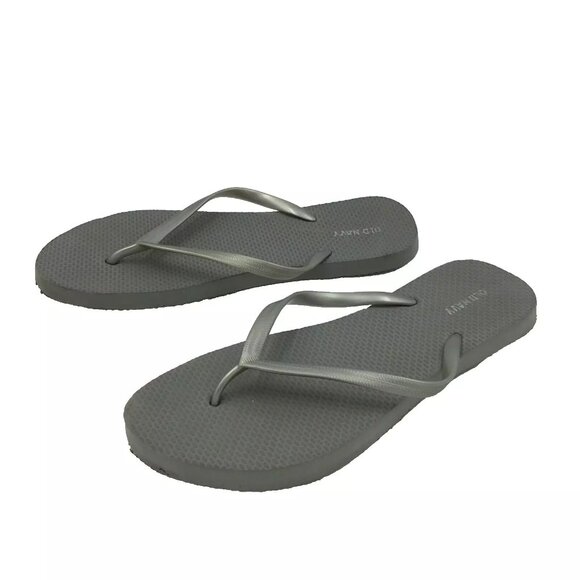 Old Navy Womens Slippers Size 9 Gray Rubber Casual Beach Flip Flops - Picture 4 of 5